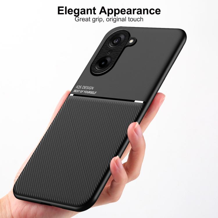For OnePlus Ace 5 Racing / Nord CE5 Classic Tilt Strip Grain Magnetic PC Hybrid TPU Phone Case