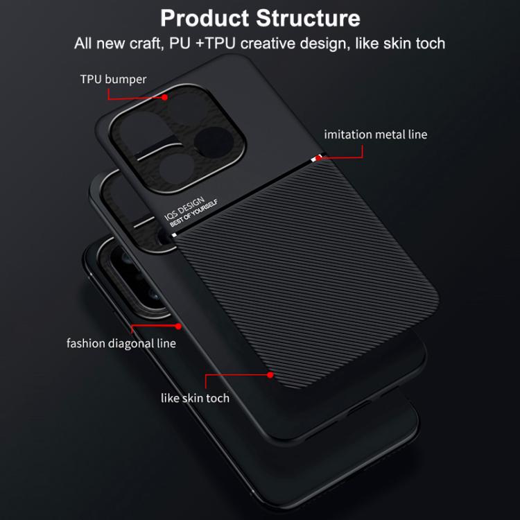 For OnePlus 15 Classic Tilt Strip Grain Magnetic PC Hybrid TPU Phone Case