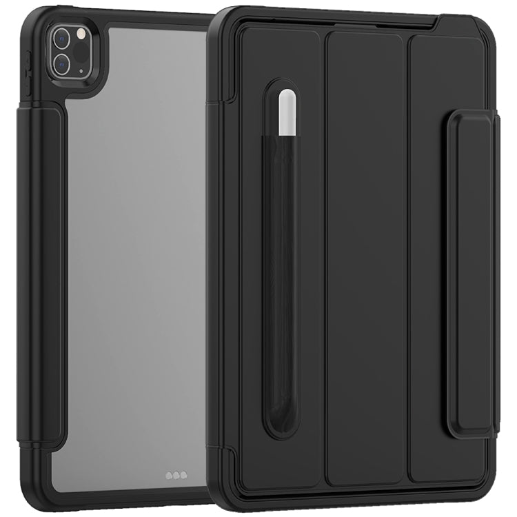 For iPad Pro 11 (2020) / (2018) Acrylic + TPU Horizontal Flip Smart Leather Tablet Case with Three-folding Holder & Pen Slot & Wake-up / Sleep Function