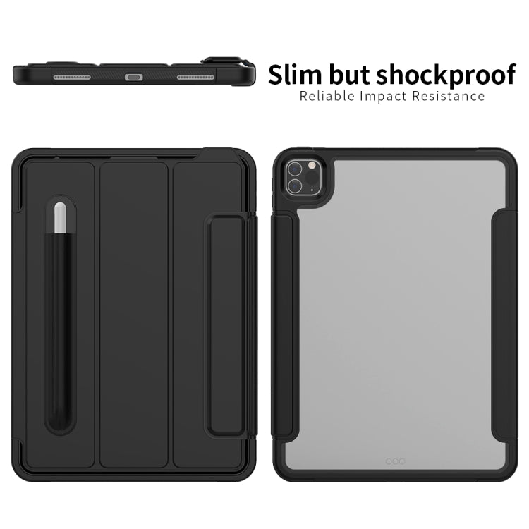 For iPad Pro 11 (2020) / (2018) Acrylic + TPU Horizontal Flip Smart Leather Tablet Case with Three-folding Holder & Pen Slot & Wake-up / Sleep Function