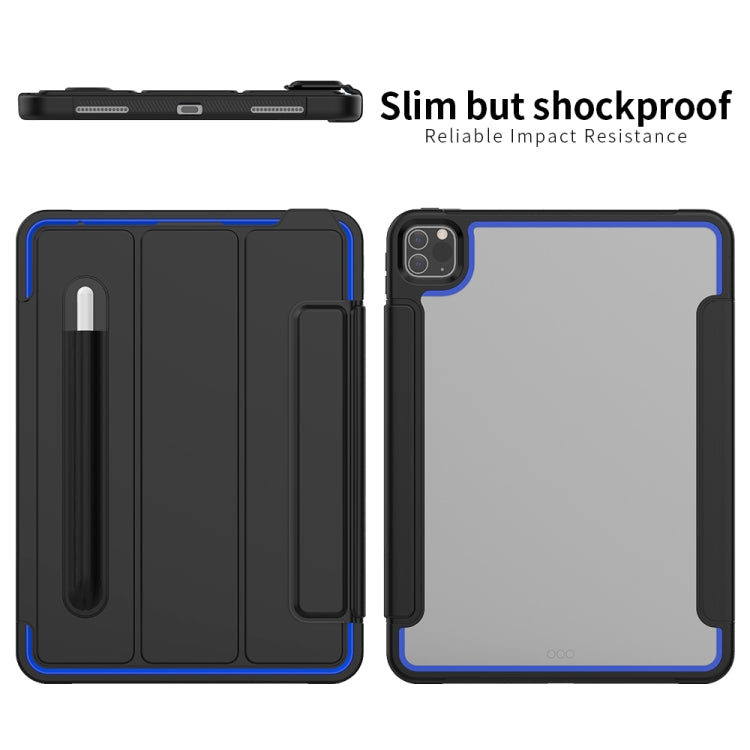For iPad Pro 11 (2020) / (2018) Acrylic + TPU Horizontal Flip Smart Leather Tablet Case with Three-folding Holder & Pen Slot & Wake-up / Sleep Function