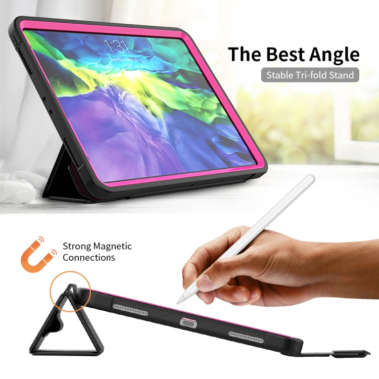 For iPad Pro 11 (2020) / (2018) Acrylic + TPU Horizontal Flip Smart Leather Tablet Case with Three-folding Holder & Pen Slot & Wake-up / Sleep Function