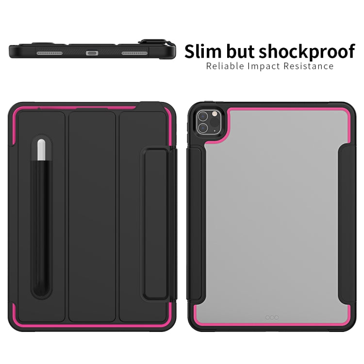 For iPad Pro 11 (2020) / (2018) Acrylic + TPU Horizontal Flip Smart Leather Tablet Case with Three-folding Holder & Pen Slot & Wake-up / Sleep Function