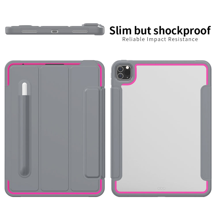 For iPad Pro 11 (2020) / (2018) Acrylic + TPU Horizontal Flip Smart Leather Tablet Case with Three-folding Holder & Pen Slot & Wake-up / Sleep Function