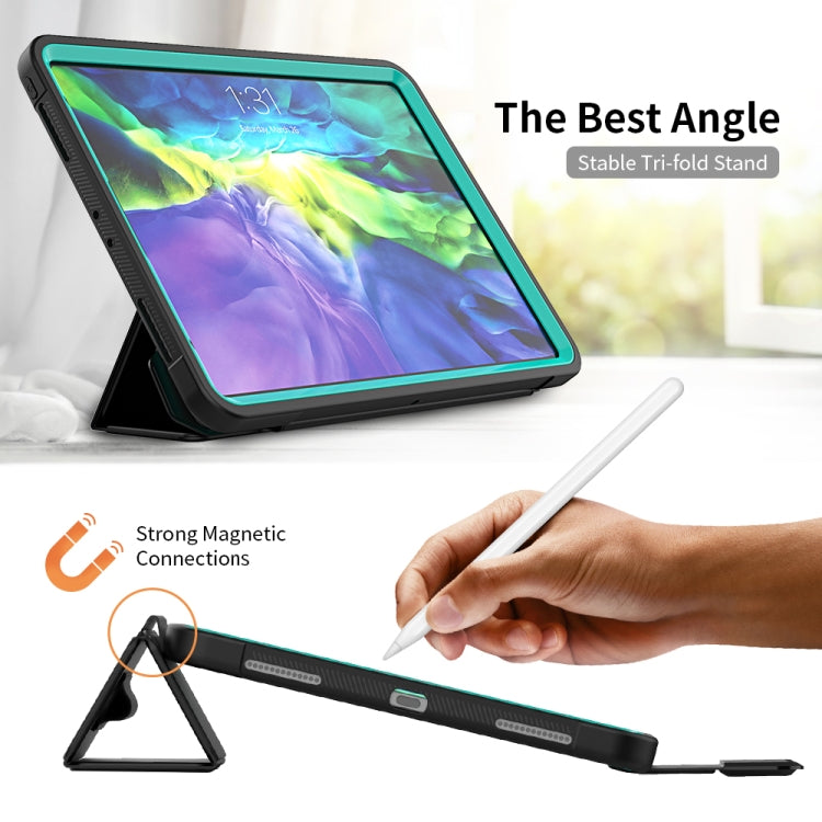 For iPad Pro 11 (2020) / (2018) Acrylic + TPU Horizontal Flip Smart Leather Tablet Case with Three-folding Holder & Pen Slot & Wake-up / Sleep Function