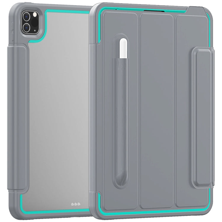 For iPad Pro 11 (2020) / (2018) Acrylic + TPU Horizontal Flip Smart Leather Tablet Case with Three-folding Holder & Pen Slot & Wake-up / Sleep Function