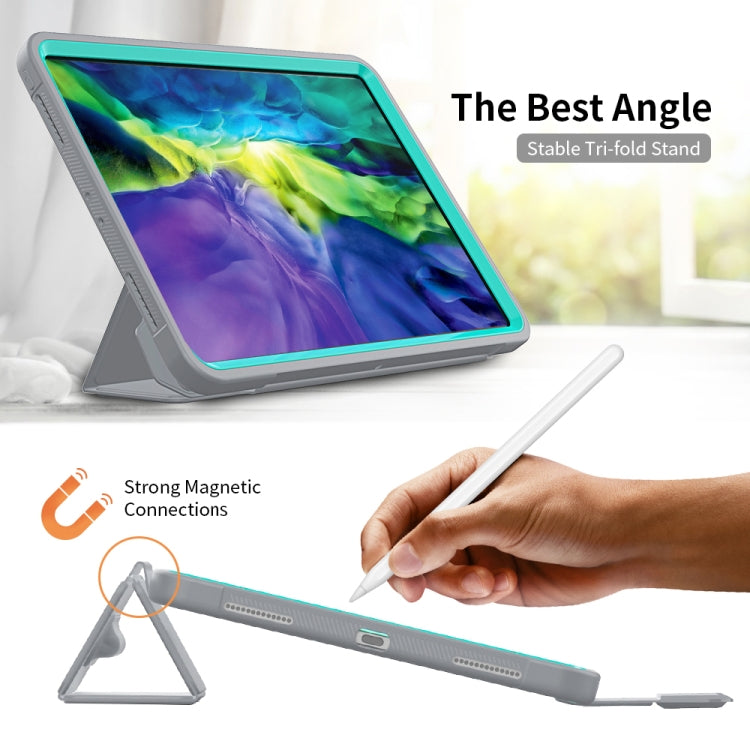 For iPad Pro 11 (2020) / (2018) Acrylic + TPU Horizontal Flip Smart Leather Tablet Case with Three-folding Holder & Pen Slot & Wake-up / Sleep Function