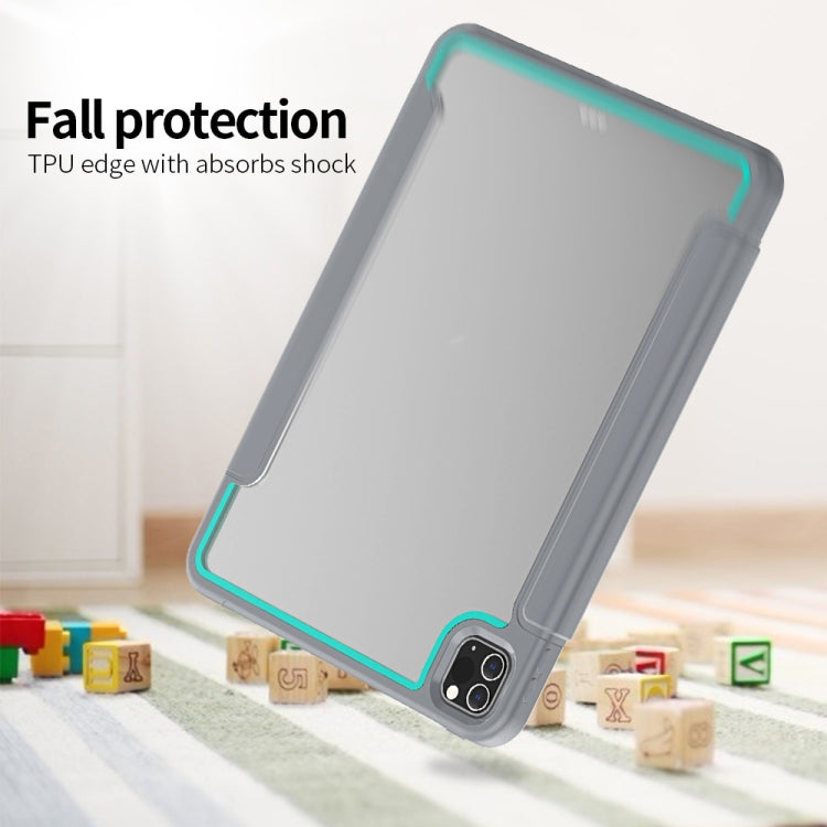 For iPad Pro 11 (2020) / (2018) Acrylic + TPU Horizontal Flip Smart Leather Tablet Case with Three-folding Holder & Pen Slot & Wake-up / Sleep Function