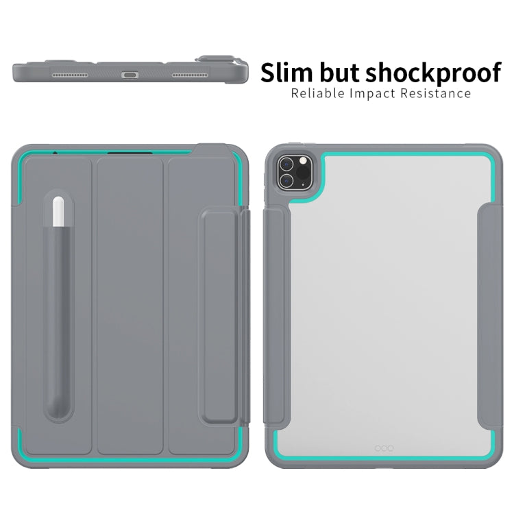 For iPad Pro 11 (2020) / (2018) Acrylic + TPU Horizontal Flip Smart Leather Tablet Case with Three-folding Holder & Pen Slot & Wake-up / Sleep Function