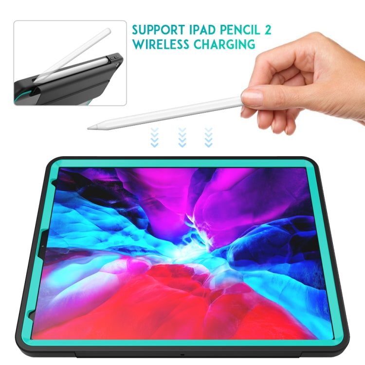 For iPad Pro 12.9 (2020) / (2018) Acrylic + TPU Horizontal Flip Smart Leather Tablet Case with Three-folding Holder & Pen Slot & Wake-up / Sleep Function