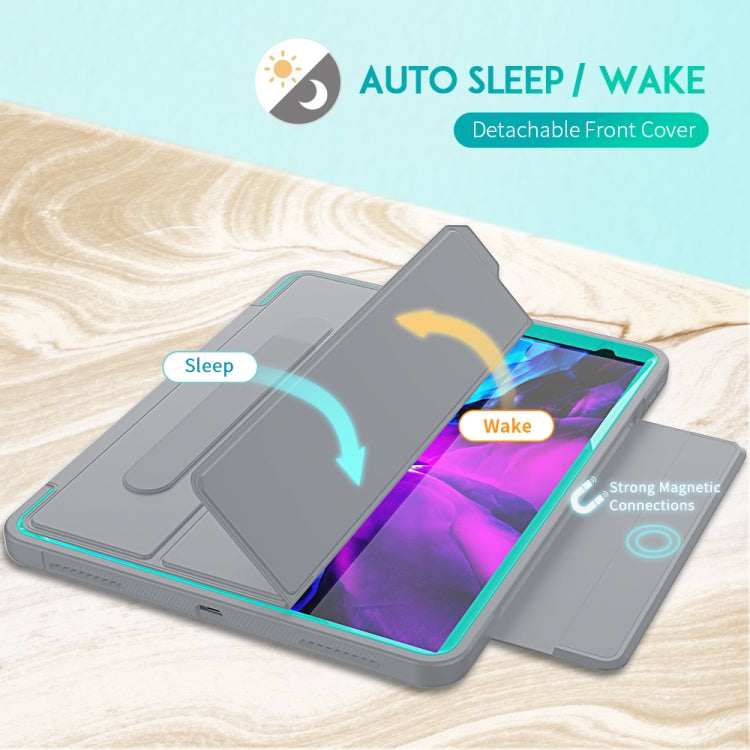 For iPad Pro 12.9 (2020) / (2018) Acrylic + TPU Horizontal Flip Smart Leather Tablet Case with Three-folding Holder & Pen Slot & Wake-up / Sleep Function
