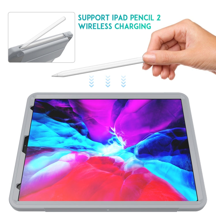 For iPad Pro 12.9 (2020) / (2018) Acrylic + TPU Horizontal Flip Smart Leather Tablet Case with Three-folding Holder & Pen Slot & Wake-up / Sleep Function