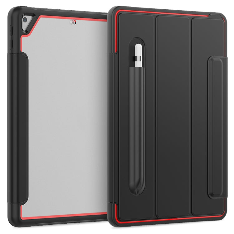 For iPad 10.2 / Air (2019) Acrylic + TPU Horizontal Flip Smart Leather Case with Three-folding Holder & Pen Slot & Wake-up / Sleep Function