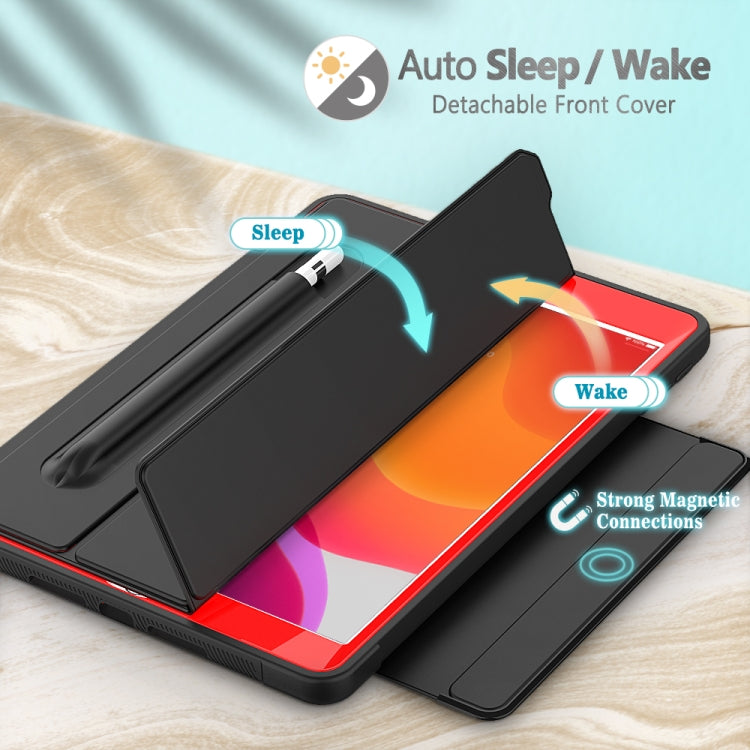 For iPad 10.2 / Air (2019) Acrylic + TPU Horizontal Flip Smart Leather Case with Three-folding Holder & Pen Slot & Wake-up / Sleep Function
