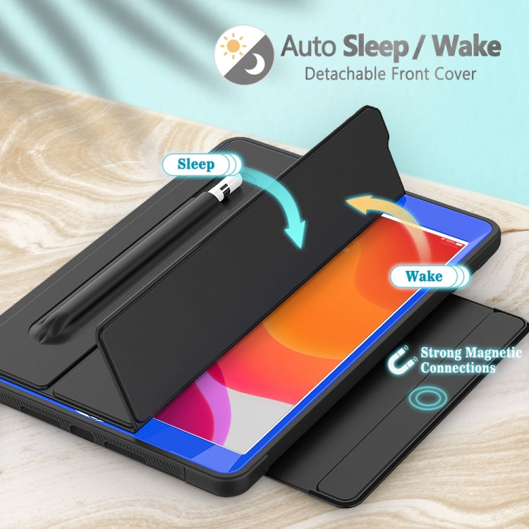 For iPad 10.2 / Air (2019) Acrylic + TPU Horizontal Flip Smart Leather Case with Three-folding Holder & Pen Slot & Wake-up / Sleep Function