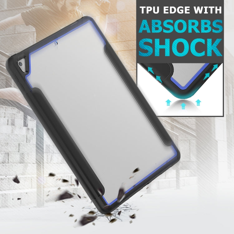 For iPad 10.2 / Air (2019) Acrylic + TPU Horizontal Flip Smart Leather Case with Three-folding Holder & Pen Slot & Wake-up / Sleep Function