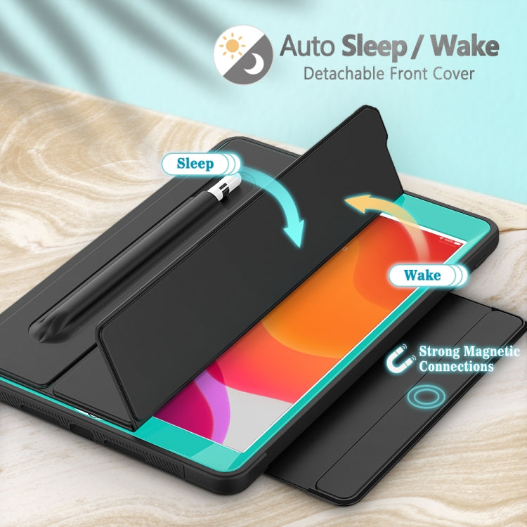 For iPad 10.2 / Air (2019) Acrylic + TPU Horizontal Flip Smart Leather Case with Three-folding Holder & Pen Slot & Wake-up / Sleep Function