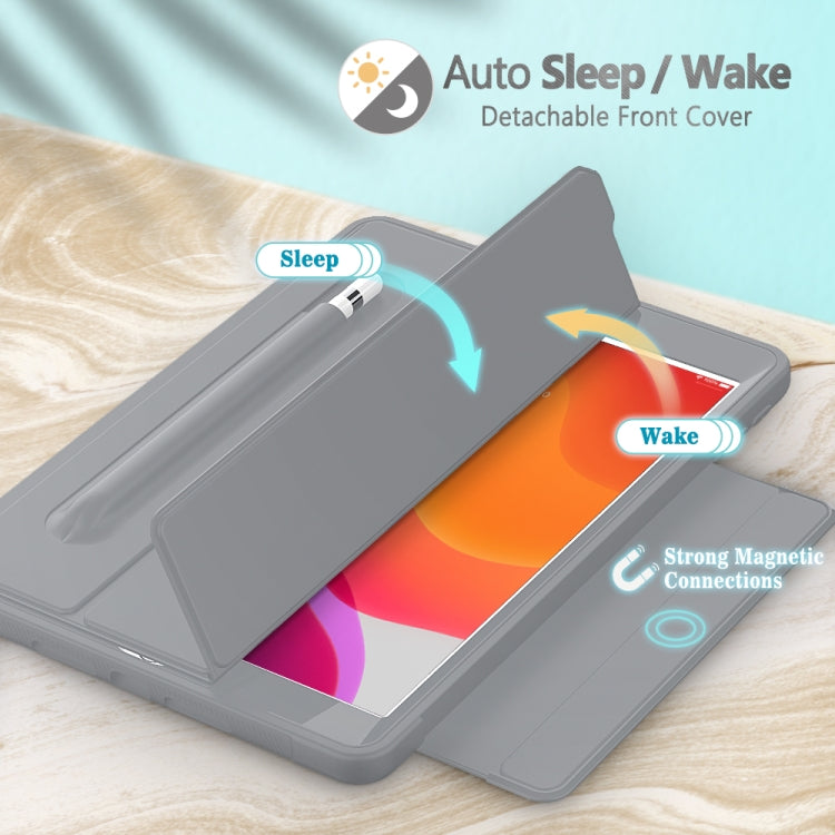 For iPad 10.2 / Air (2019) Acrylic + TPU Horizontal Flip Smart Leather Case with Three-folding Holder & Pen Slot & Wake-up / Sleep Function
