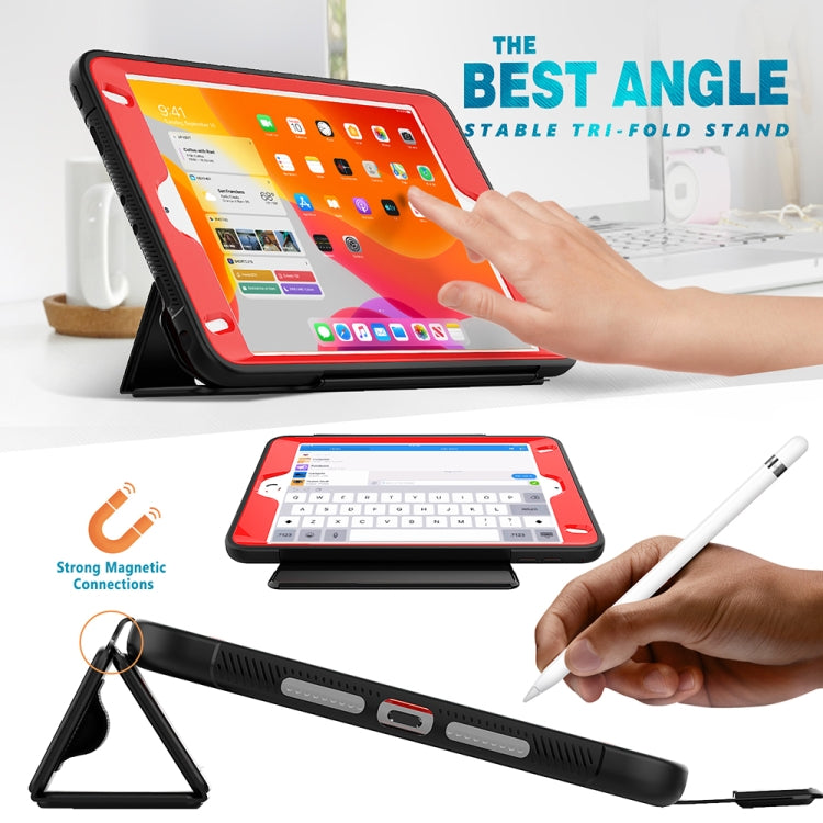 For iPad Mini 5 / 4 Acrylic + TPU Horizontal Flip Smart Leather Case with Three-folding Holder & Pen Slot & Wake-up / Sleep Function