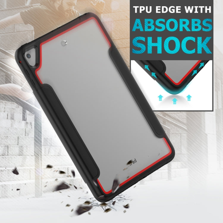 For iPad Mini 5 / 4 Acrylic + TPU Horizontal Flip Smart Leather Case with Three-folding Holder & Pen Slot & Wake-up / Sleep Function