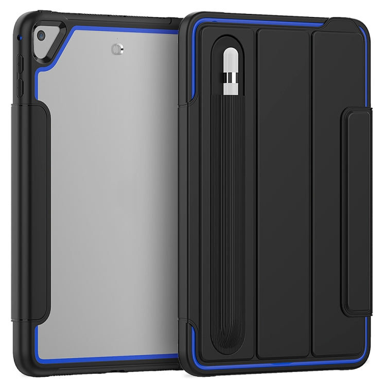 For iPad Mini 5 / 4 Acrylic + TPU Horizontal Flip Smart Leather Case with Three-folding Holder & Pen Slot & Wake-up / Sleep Function