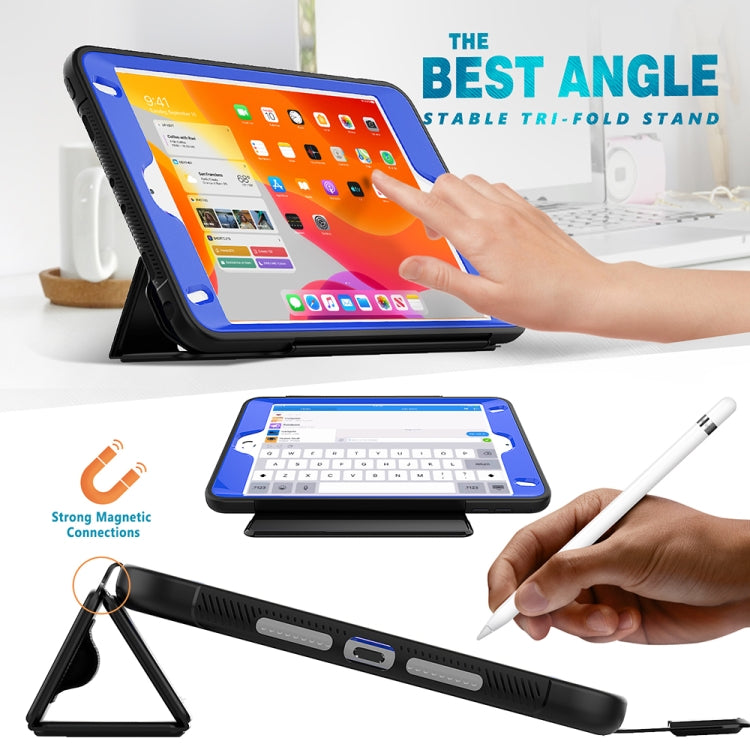 For iPad Mini 5 / 4 Acrylic + TPU Horizontal Flip Smart Leather Case with Three-folding Holder & Pen Slot & Wake-up / Sleep Function
