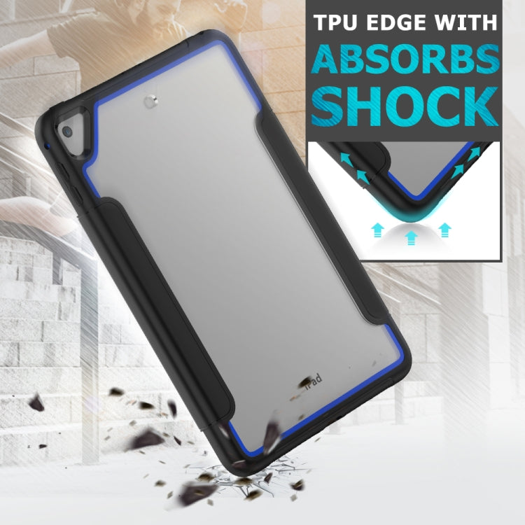 For iPad Mini 5 / 4 Acrylic + TPU Horizontal Flip Smart Leather Case with Three-folding Holder & Pen Slot & Wake-up / Sleep Function