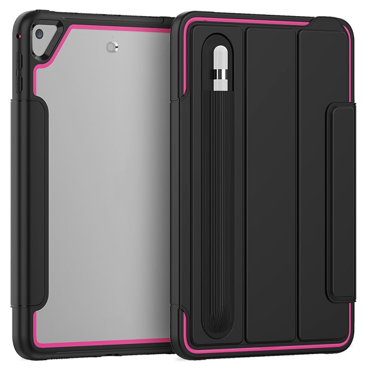 For iPad Mini 5 / 4 Acrylic + TPU Horizontal Flip Smart Leather Case with Three-folding Holder & Pen Slot & Wake-up / Sleep Function