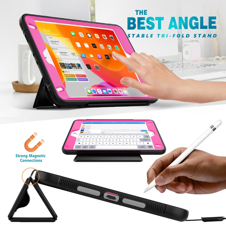 For iPad Mini 5 / 4 Acrylic + TPU Horizontal Flip Smart Leather Case with Three-folding Holder & Pen Slot & Wake-up / Sleep Function