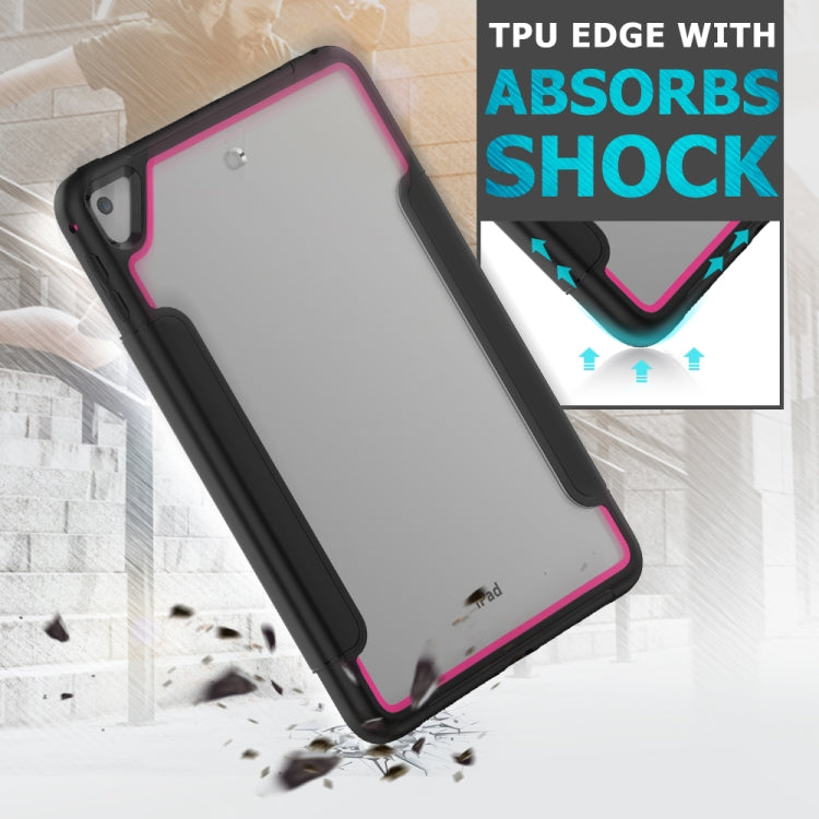For iPad Mini 5 / 4 Acrylic + TPU Horizontal Flip Smart Leather Case with Three-folding Holder & Pen Slot & Wake-up / Sleep Function