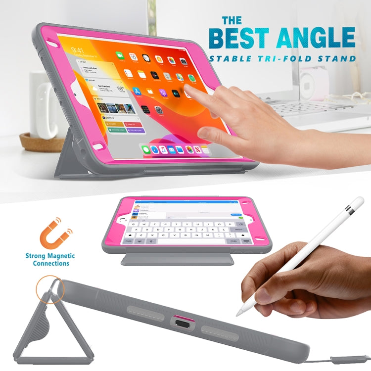 For iPad Mini 5 / 4 Acrylic + TPU Horizontal Flip Smart Leather Case with Three-folding Holder & Pen Slot & Wake-up / Sleep Function