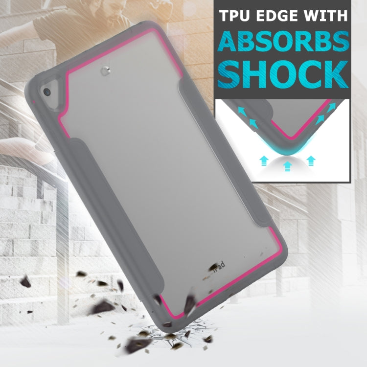 For iPad Mini 5 / 4 Acrylic + TPU Horizontal Flip Smart Leather Case with Three-folding Holder & Pen Slot & Wake-up / Sleep Function