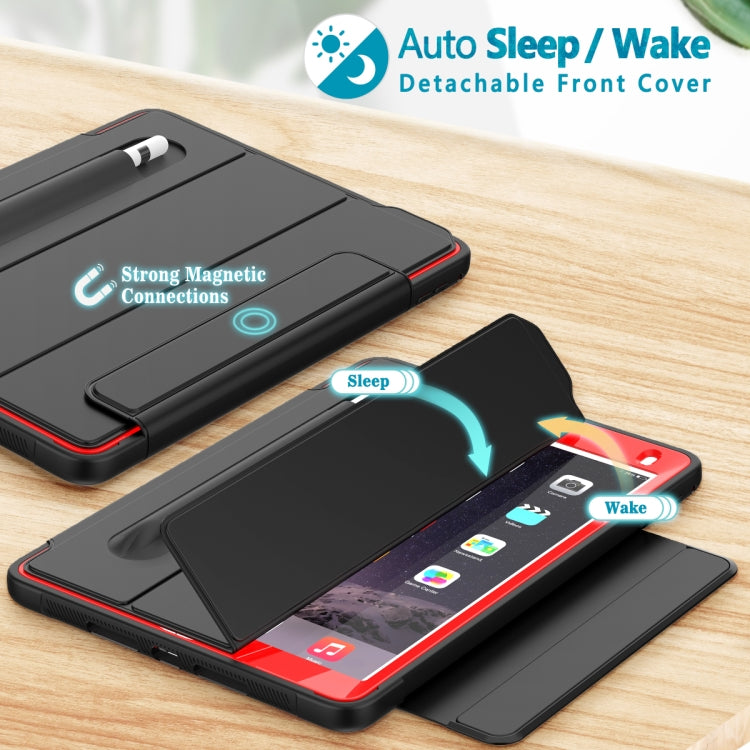 For iPad Air 2 / Air / 9.7 (2018 & 2017) Acrylic + TPU Horizontal Flip Smart Leather Case with Three-folding Holder & Pen Slot & Wake-up / Sleep Function