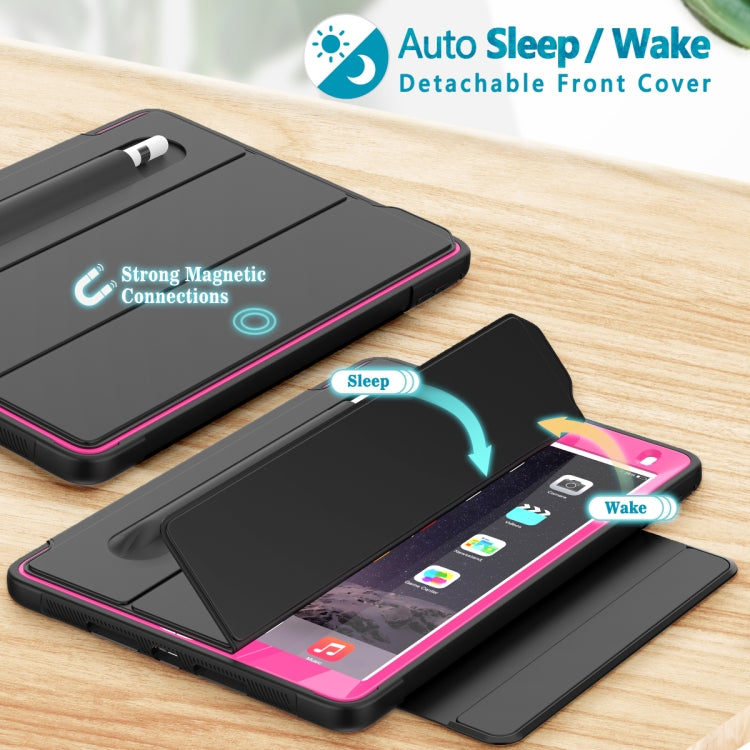 For iPad Air 2 / Air / 9.7 (2018 & 2017) Acrylic + TPU Horizontal Flip Smart Leather Case with Three-folding Holder & Pen Slot & Wake-up / Sleep Function