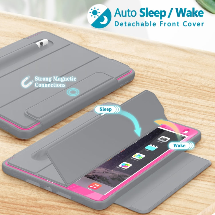 For iPad Air 2 / Air / 9.7 (2018 & 2017) Acrylic + TPU Horizontal Flip Smart Leather Case with Three-folding Holder & Pen Slot & Wake-up / Sleep Function