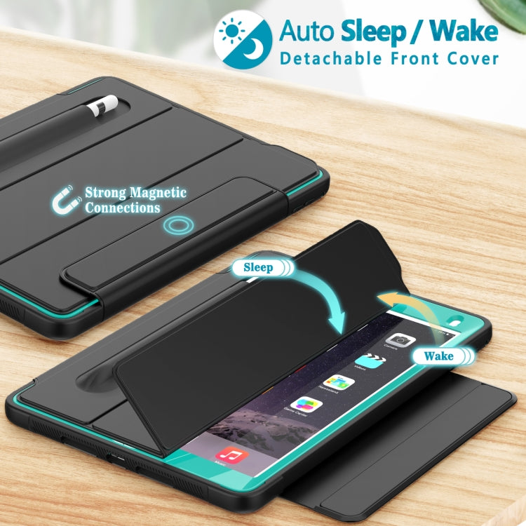 For iPad Air 2 / Air / 9.7 (2018 & 2017) Acrylic + TPU Horizontal Flip Smart Leather Case with Three-folding Holder & Pen Slot & Wake-up / Sleep Function