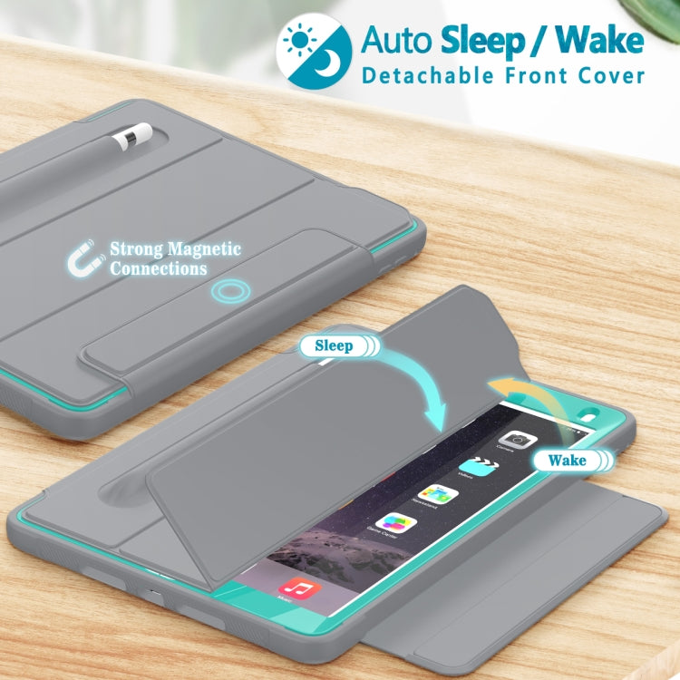 For iPad Air 2 / Air / 9.7 (2018 & 2017) Acrylic + TPU Horizontal Flip Smart Leather Case with Three-folding Holder & Pen Slot & Wake-up / Sleep Function