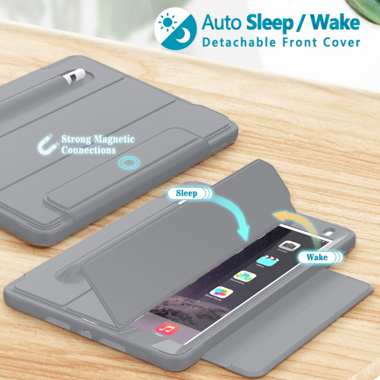 For iPad Air 2 / Air / 9.7 (2018 & 2017) Acrylic + TPU Horizontal Flip Smart Leather Case with Three-folding Holder & Pen Slot & Wake-up / Sleep Function