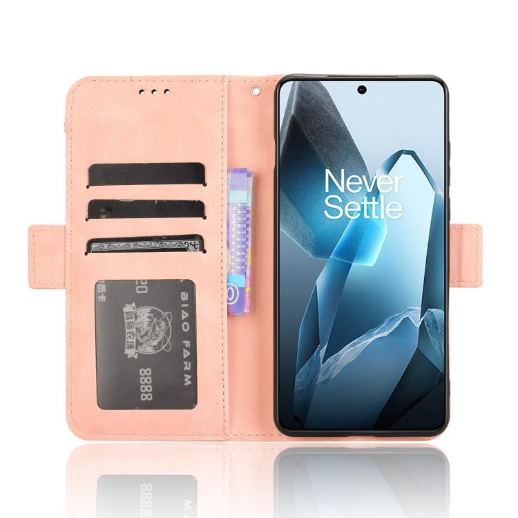 For OnePlus 13 5G Skin Feel Calf Texture Card Slots Leather Phone Case