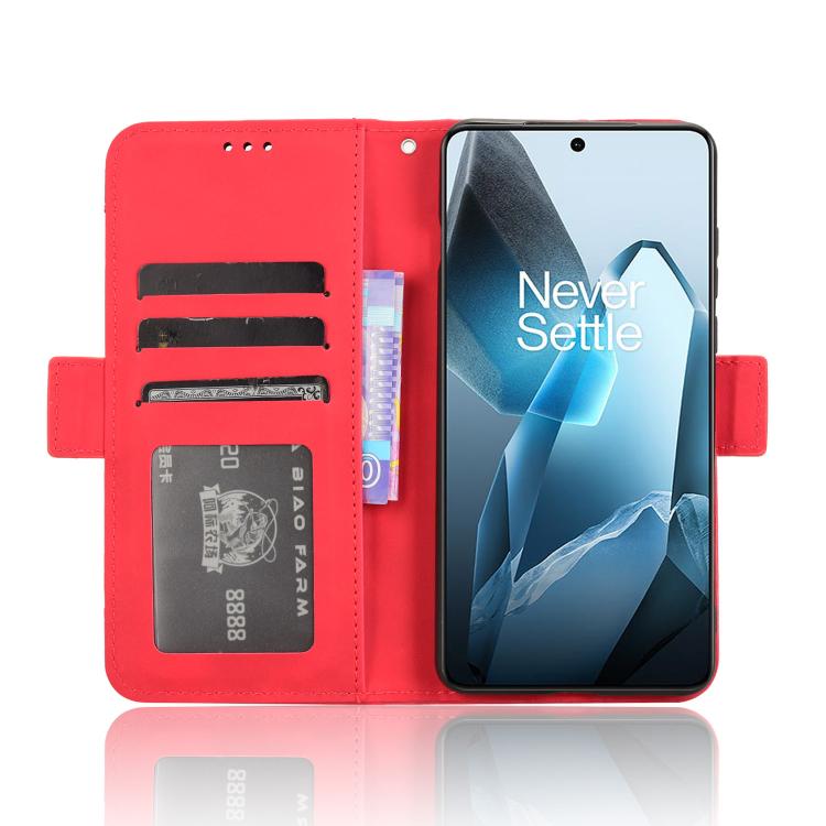 For OnePlus 13 5G Skin Feel Calf Texture Card Slots Leather Phone Case