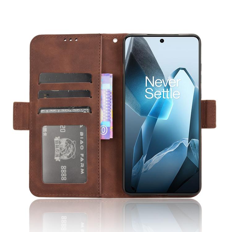 For OnePlus 13 5G Skin Feel Calf Texture Card Slots Leather Phone Case