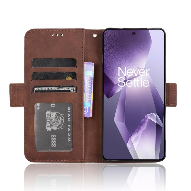 For OnePlus Ace 5 5G / 5 Pro 5G / 13R 5G Skin Feel Calf Texture Card Slots Leather Phone Case