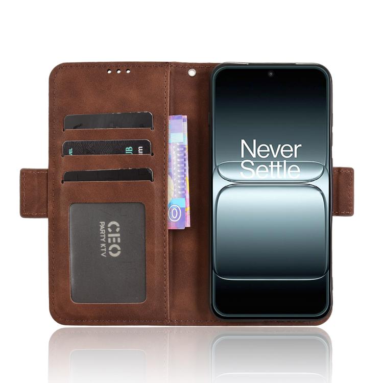 For OnePlus 13T Skin Feel Calf Texture Card Slots Leather Phone Case