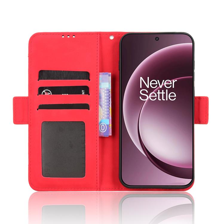 For OnePlus 15 Skin Feel Calf Texture Card Slots Leather Phone Case