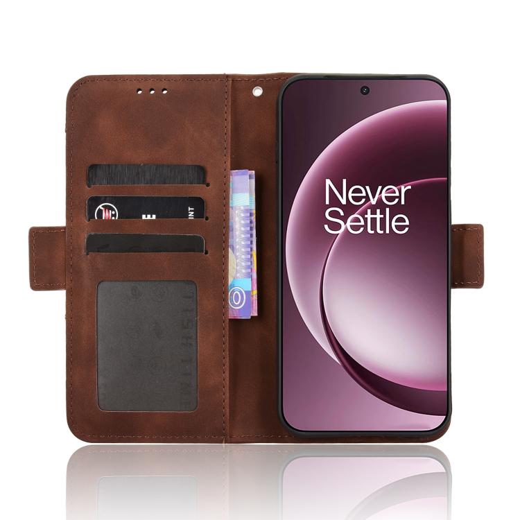 For OnePlus 15 Skin Feel Calf Texture Card Slots Leather Phone Case