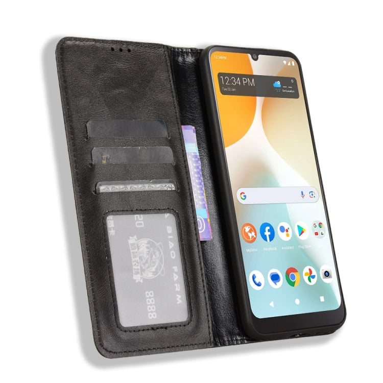 For BLU View 5 Pro Magnetic Buckle Retro Texture Leather Phone Case