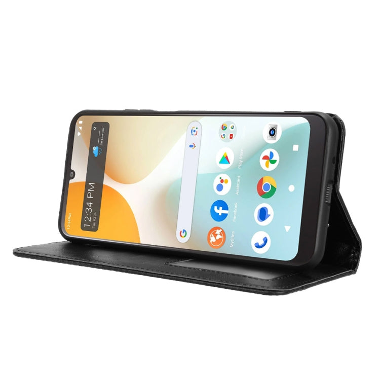 For BLU View 5 Pro Magnetic Buckle Retro Texture Leather Phone Case
