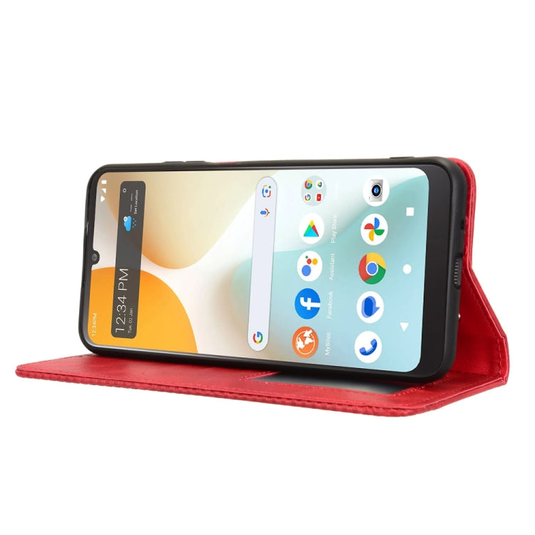 For BLU View 5 Pro Magnetic Buckle Retro Texture Leather Phone Case