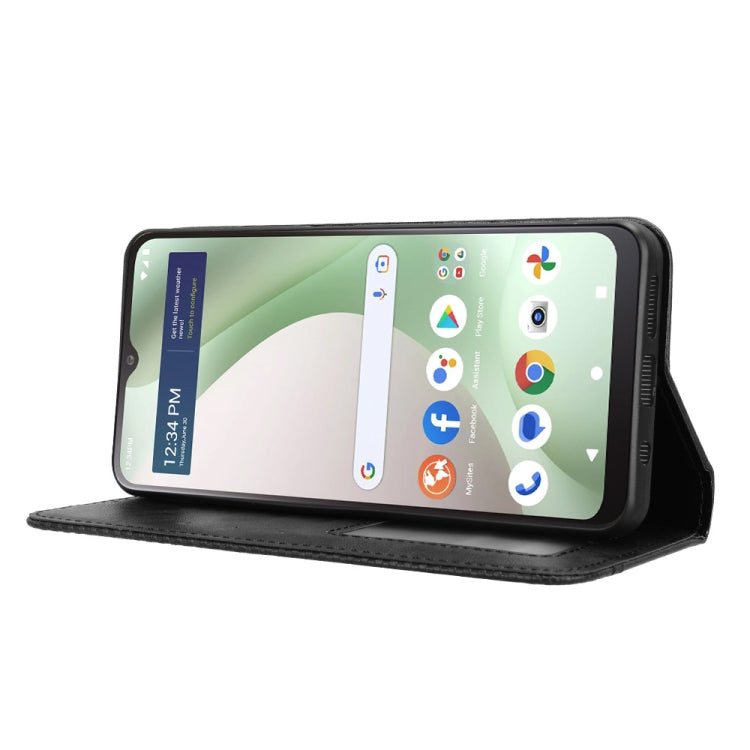 For BLU View 5 Magnetic Buckle Retro Texture Leather Phone Case