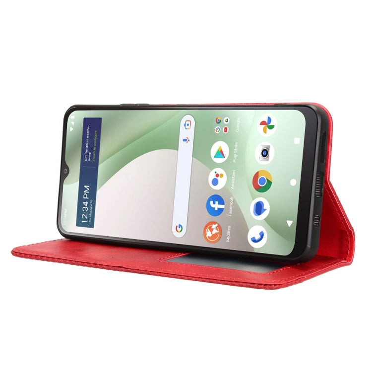 For BLU View 5 Magnetic Buckle Retro Texture Leather Phone Case